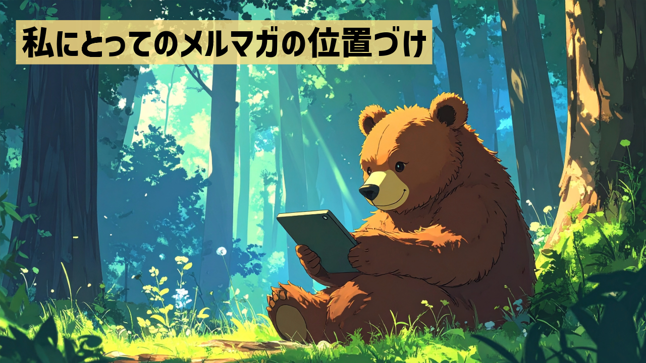 私にとってのメルマガの位置づけ